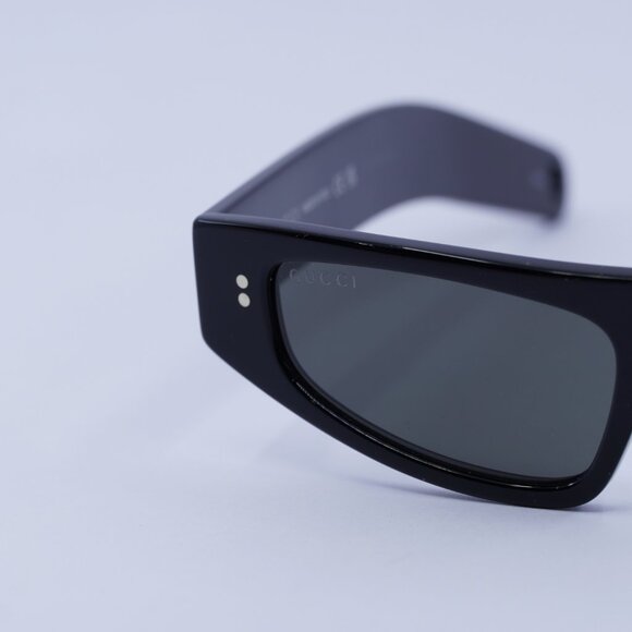 Gucci GG1634S 006 Sunglasses Black Cat Eye Frame, Grey Lenses